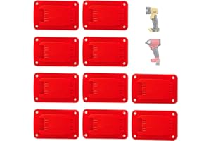 AKOCIRE 10 Packs Tool Holder Compatible with Dewalt 18V & Milwaukee M18 Tools Wall Mount Storage Rack Drill Tools Fixing Bracket on Wall Bench with Screws