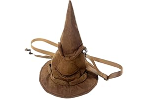 PIUMOJ Sac à bandoulière Harry, Wizard Sac Bandoulière, Potter Sac Messenger, Chapeau Parlant, Magic Has Messenger Bag Est Utilisé Pour Un Usage Quotidien (Marron)