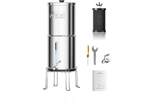 Purewell Gravity Ultrafiltration Water System, EU 98/37/EC Certified, 304 Stainless Steel Worktop System