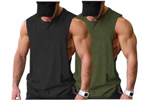 COOFANDY Tank Top Herren Gym Bodybuilding Shirts Ärmellose Muskelshirts Männer