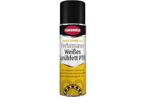‎CARAMBA Caramba Performance Weißes Sprühfett PTFE, Schmierstoff und Korrosionsschutz für bewegliche Teile aller Art, Temperaturbeständig, Haftstark, 250 ml