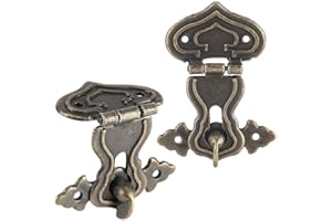 DUOKON Set di 10 Serratura Antica, Chiusure in Bronzo con Fibbia per Cassetta degli Attrezzi in Stile retrò, per Scatole, Scatole di Gioielli, Scatole di Vino, Cassette degli