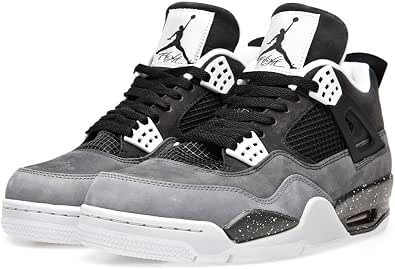 Nike Air Jordan 4 Retro Fear Pack - Scarpe da pallacanestro in pelle  scamosciata, colore: Nero/Grigio : Amazon.it: Scarpe e borse