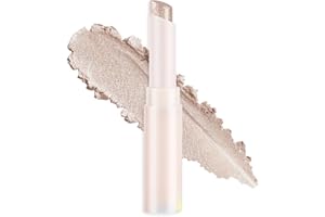 BUTBU Long Lasting Eyeshadow Stick, Fard a Paupiere Creme Très Pigmentée, Jelly Jewels Glitter Stick Paillettes, Longue Durée, Sensation de Rosée, Chatoyant, Intense en Couleurs