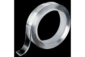 MEAFENG Cinta Adhesiva Doble Cara, Cinta de Doble Cara Extrafuerte, Transparente de Doble Cara, Sin Rastros de Desmontaje(tamaño: 3medre x 2cm x 2mm)