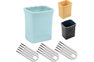 WOGENTHRIVE 6 Pcs Cup Slicer, with Cleaning Brush, Multifunctional Fruit Cutter Fruit Slicer Set, Strawberry Cutter Fruit Slicer Cup Cup Slicer Fruit, Fruit Cutter Slicer for Fruit Vegetable Salad