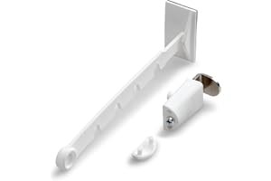 Estika Fenster Kipp regler - Einfache Montage ohne Bohren - Kippfensterschutz für Katzen, Komplett-Set mit Reinigungstuch und Montageanleitung, Länge 14 cm, Weiß