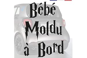 Sticker bébé à bord pour voiture Bébé Moldu à bord 20 cm Noir - Anakiss