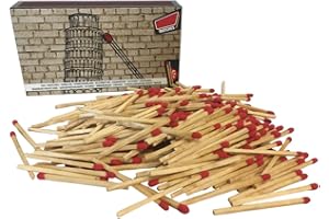 GENERICO Fiammiferi in Legno Confezione da 250 Fiammiferi Lunghi 4,7 cm,Fiammiferi per Caminetto Stufa Barbeque Fiammiferi Barbecue BBQ Camino fiammiferi in Legno Fiammiferi Famigliari confezione Famiglia