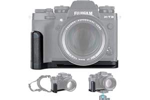 JJC Metall Handgriff L-Platte Schnellwechselhalterung für Fujifilm Fuji X-T3 X-T2 ersetzt Fujifilm MHG-XT3 MHG-XT2 Handgriff
