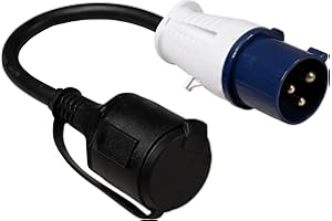 MC POWER Cable adaptador enchufe CEE de 35 cm -> acoplamiento de contacto de protección