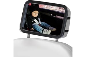 ‎AUSYIWI AUSYIWI 360° Baby Autospiegel 100% Bruchsicherer Autospiegel Baby Rücksitz, Schwenkbarer Baby Spiegel Auto, Verstellbarer Auto Spiegel für Baby Rücksitz