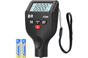 RDINSCOS Spessimetro di Rivestimento，Misuratore di Spessore Digitale per Auto Usate,Spessimetro Vernice Auto Professionale per Superfici in Acciaio/Alluminio a Base,Spessore del Rivestimento Test (ET360)
