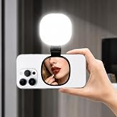Coverzone Manyetik LED Dolgu Işığı B13, 2&rsquo;si 1 Arada Aynalı Selfie Işığı, 3 Işık Modu (Beyaz/Sıcak/N&ouml;tr), Parlaklık Ayarlı, 3