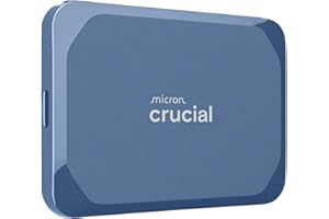 Crucial X10 4TB SSD Externo Portátil, hasta 2100MB/s, USB-C 3.2 Gen2, Clasificación IP65 de resistencia al agua y al polvo, Disco Duro Sólido Externo, Azul Mate - CT4000X10SSD9-02