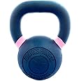 FORTUSS Cast Iron Powder Coated Kettlebell 8 KG – Color Coded Handles - Strength Weight Training - Crossfit Functional Fitness - Home Gym Workout Equipment, Sizes 6 KG - 56 KG