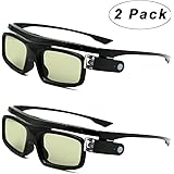 3D-Brille, 3D Active Shutterbrille Wiederaufladbare Brillen Geeignet für 3D DLP-Link Projektor Acer BenQ Optoma Viewsonic Phi