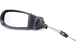 BSSTORE Specchietto Retrovisore Esterno Nero per PUNTO dal 1999 al 2012 (188) Completo con Specchio e Regolazione Meccanica (Sinistro - Lato Conducente)