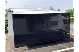 Tentproinc RV Awning Sun Shade 6' X 10' 3'' Black Mesh Screen Sunshade Complete Kits Motorhome Camping Trailer UV SunBlocker - 3 Years Limited Warranty