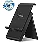 Callas Portable Foldable Mobile Holder, Multi-Angle Cell Phone Stand Compatible with iPad, Tablets (Up to 12.9 inch), All Smartphones (Black)