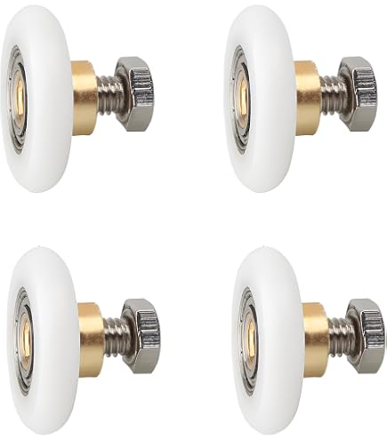 Rotelle Per Box Doccia In Lega Di Zinco – 4 Pulegge Da 20 Mm Per Porta In Vetro, Diametro Rullo 20 Mm, Per Vetri Da 4-5 Mm, Facile Installazione