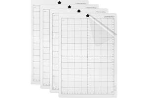 Zinueen Lot de 4 Tapis de Découpe StandardGrip 20,3 x 30,5 cm pour Silhouette Portrait 2, Silhouette Cameo, Cricut Explore et autres machines de découpe électroniques