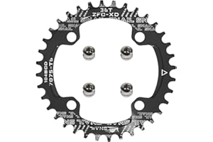 yongness Plato de Bicicleta 104 BCD 32T 34T 36T 38T Plato único Ancho Estrecho, piñón Adecuado para Bicicletas de Carretera, Bicicletas de montaña, Platos BMX