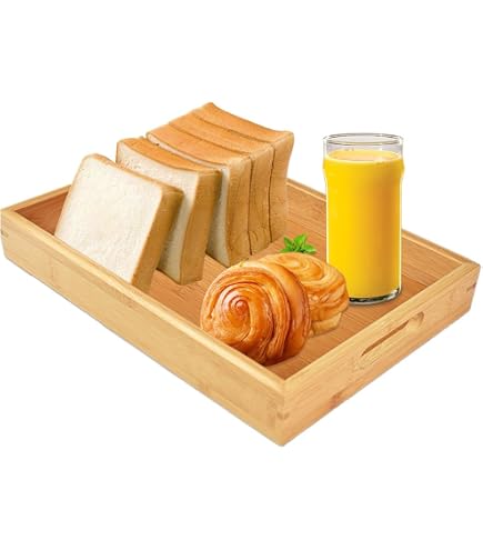 Bambus-Serviertablett Set Im Japanischen Stil – 19,2x10,2 Cm, Ideal Für Tee, Frühstück & Deko