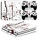 Produktbild Stillshine PS4 Pro Skin Aufkleber Sticker Design Folie schützende Haut Schale für Sony Playstation 4 Pro Konsole & 2 Dualshock Controller (Blood)