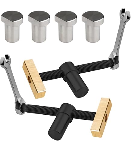 2 Pinces Pour Établi MFT - 20 Mm (0.79"), Alliage Aluminium, Pour Travail Du Bois, Perçage, Coupe