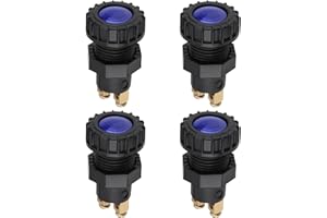 YINETTECH Lot de 4 Voyants de Contrôle de Voiture Voyant d'avertissement de Charge d'allumage 12 V 24 V pour Tracteurs Moissonneuses Modifications de Véhicules Personnalisés 46 X 24 X 15mm Bleu