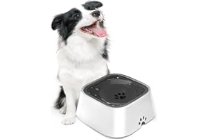 Bebedero Anti-Salpicaduras, Unipampa Tazón de Bebida Agua Flotante para Perro, para Mascotas, Anti-Desbordamiento No Mojada Boca