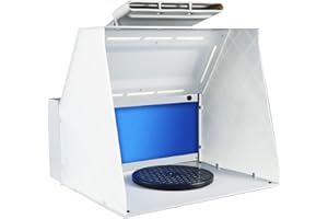Magicrose Airbrush Spray Booth Kit,Paint Booth with Adjustable Powerful Fan,5 Foot Exhaust Extension Hose,2-layerFilter with Turn Table, for Painting Model Craft Hobby DIY