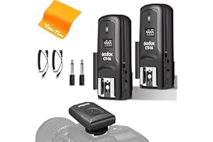 Godox CT-16 Godox Trigger Drahtloser Blitzauslöser, Godox CT-16 Kompatibel mit digitalen Spiegelreflexkameras Canon, Nikon, Sony, Pentax (1 Sender + 2 Empfänger)