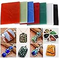 MUCOFEI COE90 Fusible Glass for Fusing, 21 Sheets Opal Art Stained Glass for Microwave Kiln Fusing Glass DIY Crafts, Mosaic Glass Projects