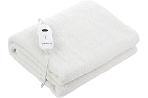 Innoliving Scaldaletto Elettrico, Coperta Elettrica Singola, Piazza e Mezza e Matrimoniale, Lana e Poliestere, Riscaldamento Rapido, Spegnimento Automatico, Lavabile (POLIESTERE SINGOLO INN-063)