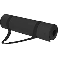 Osveta Yoga Mat with Carrying Strap for Gym Workout and Yoga Exercise with 6mm Thickness, Anti-Slip Yoga Mat for Men…