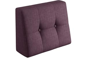sunnypillow Coussin Dossier pour Palette Matelas Extérieur - Appui 60 x 40 x 20/10 cm - Confortable Coussins pour Canapé Jardin, Salon, Terrasse, Balcon - Violet
