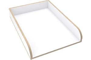regalik Universal Changing Top, Changing Table Topper for Dressers of Any Width, Removable Changing Unit, Rounded Front Panels, White Plywood, 72cm x 54cm