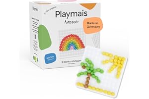 Playmais Mosaic 900 Teile | Bastelset | natürliches Spielzeug | inkl. Schwämmchen, 3 Blanko-Karten | vegan, verantwortungsvoll & sicher für Kinder & Umwelt | ab 3 Jahren| Weihnachts-Geschenk