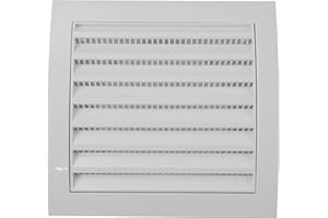 Vent Systems Ø100 mm / 4" Inch - White Air Vent Plastic Cover - Louvered Outdoor Opening Flap Vent Built - in Pest Guard Screen HVAC for Home Improvement