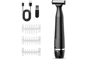 Körperrasierer & Haarschneider für Männer, Funstant Manscape für Körper- & Intimhaar, Nass/Trocken Wasserresistent, Präzisions-Elektrorasierer, Bidirektionale Klinge, USB-C Balls Trimmer