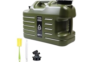TIHOOK Water Container with Tap,18.5L, Plastic Camping Water Containers, PE Water Tank, BPA-Free Water Carrier with Pipe, for Camping, Hiking, Picnics, Barbecues