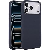 Zore Apple ile uyumlu iPhone 17 Pro Max Kılıf M-Safe Şarj &Ouml;zellikli Kumaş Tasarımlı Zore Miami Sert PC Kapak Lacivert
