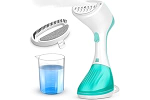 GLINTDLIUNOVIP Clothes Steamer, Handheld Garment Steamer, 1300W Steamer Iron for Clothes, 20s Fast Heat-Up, 260ML Water Tank, Travel Steamer for Clothes Fold Removal, Portable Clothes Steamer for Home Dorm (Green)