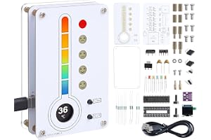 Lumenrix DIY termohygrometer lödningssats, med OLED-smiley-indikator ℃/℉ rumstermometer hygrometer inomhus byggsats minitempe
