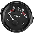 Cryfokt 12V Voltmeter, Car Universal Voltmeter Maximum 0.3A Clearly Number High Sensitivity Car Voltage Tester, Car Universal Voltmeter for 8-16V Measurement Range for Most 12V Car