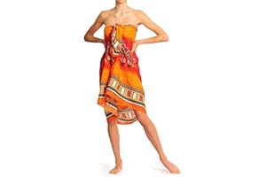 PANASIAM pareo, pareo en diseño Maoi, tela ligera de verano hecha de fina viscosa