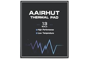 Aairhut Thermal Pad Wärmeleitpad 13W/mK, 120x120x1mm Silikon-Kühlpad, GPU, Nicht leitend, hitzebeständig, Extreme Odyssey-Abdeckung mit Zwei selbstklebenden Folien für PC-Laptop-Kühlkörper/GPU/CPU