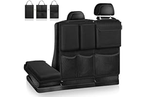 DOEDOEFONG Organisateur de Coffre de Voiture, Détachable Rangement Multipurpose Organisateur de Coffre Sacs de Coffre de Voiture Pliables avec 7 Poches Dossier du Siège Suspendu Voiture Coffre pour SUV (noir)